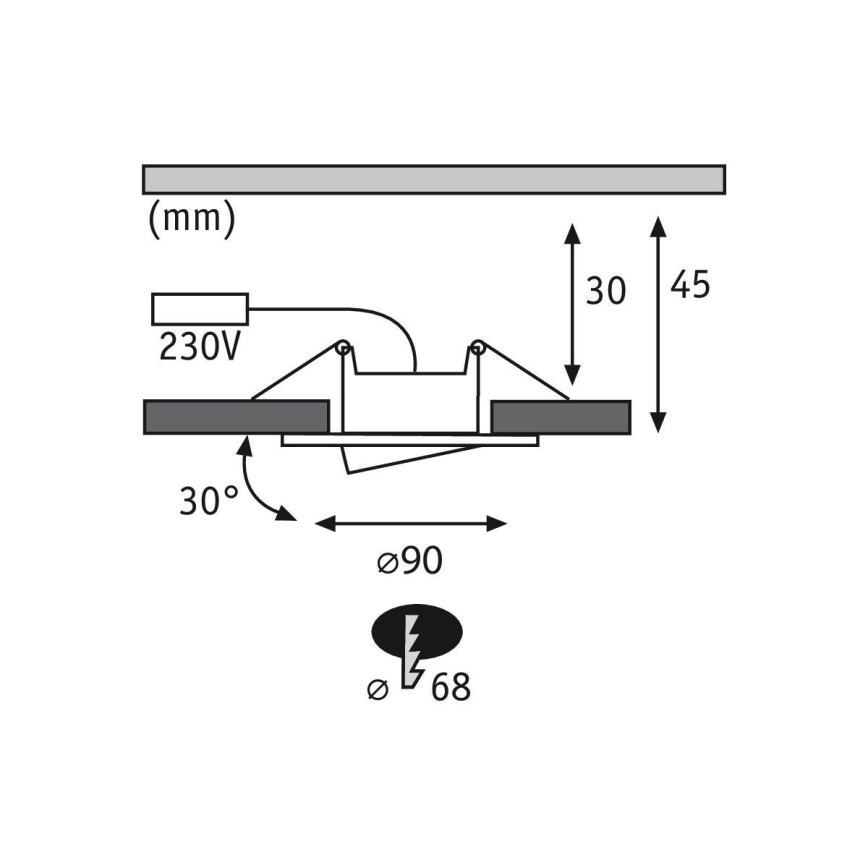 Paulmann 99933 - ΣΕΤ 3x LED/5,2W IP65 Χωνευτό φωτιστικό οροφής μπάνιου dimmimg 230V