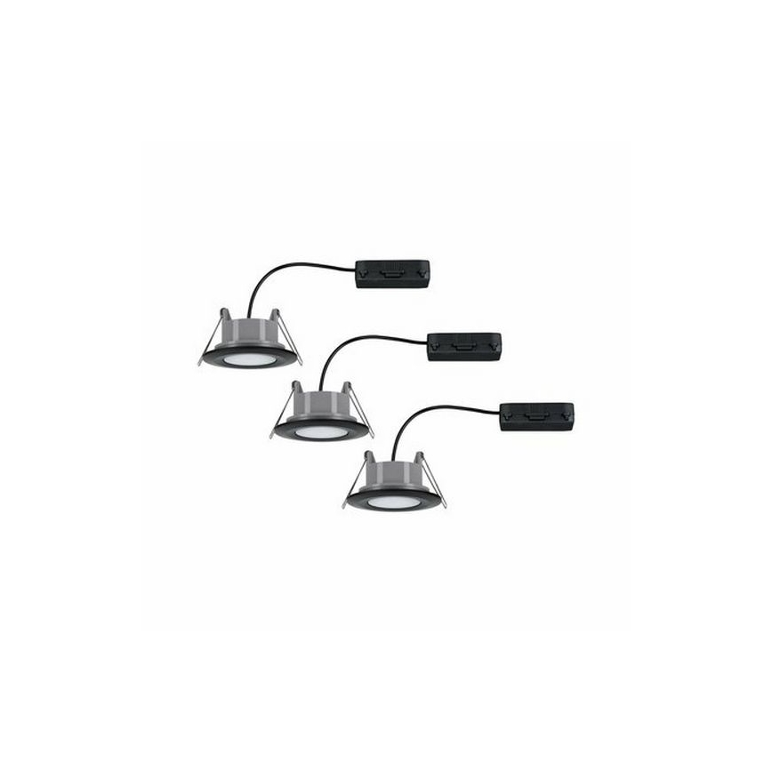Paulmann 99991 - ΣΕΤ 3xLED/6W IP65 Χωνευτά φωτιστικά μπάνιου CALLA 230V