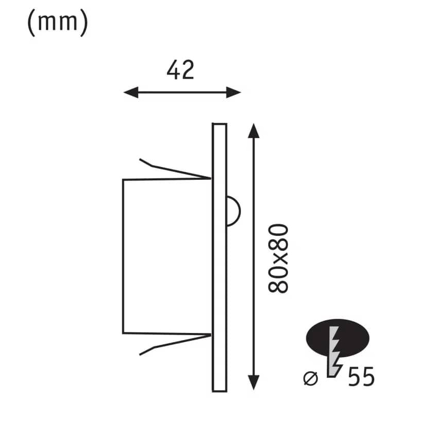 Paulmann  93135 - LED/1,2W Φωτιστικό σκάλας με αισθητήρα EDGE 230V μαύρο