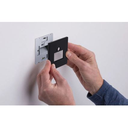 Paulmann  93135 - LED/1,2W Φωτιστικό σκάλας με αισθητήρα EDGE 230V μαύρο