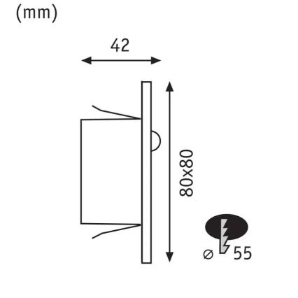 Paulmann  93135 - LED/1,2W Φωτιστικό σκάλας με αισθητήρα EDGE 230V μαύρο
