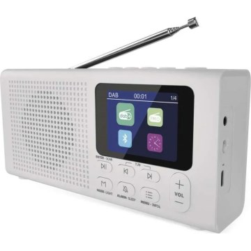 Ραδιόφωνο DAB DAB+ FM 3W/5V/4xAA λευκό