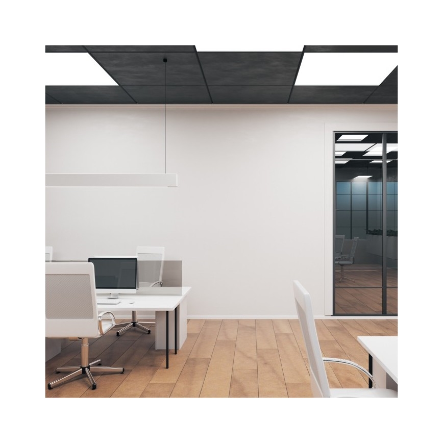 Πάνελ πλαφονιέρα LED BRISBANE LED/36W/230V 4000K 59,5x59,5 cm μαύρο