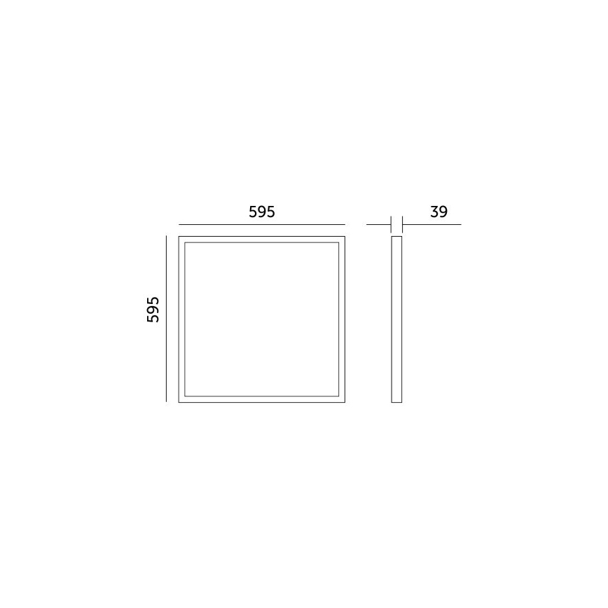 Πάνελ πλαφονιέρα LED BRISBANE LED/36W/230V 4000K 59,5x59,5 cm μαύρο