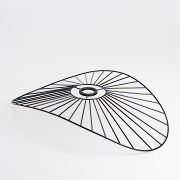 Πανευέλικτο αμπαζούρ CURITIBA 40x56 cm μαύρο