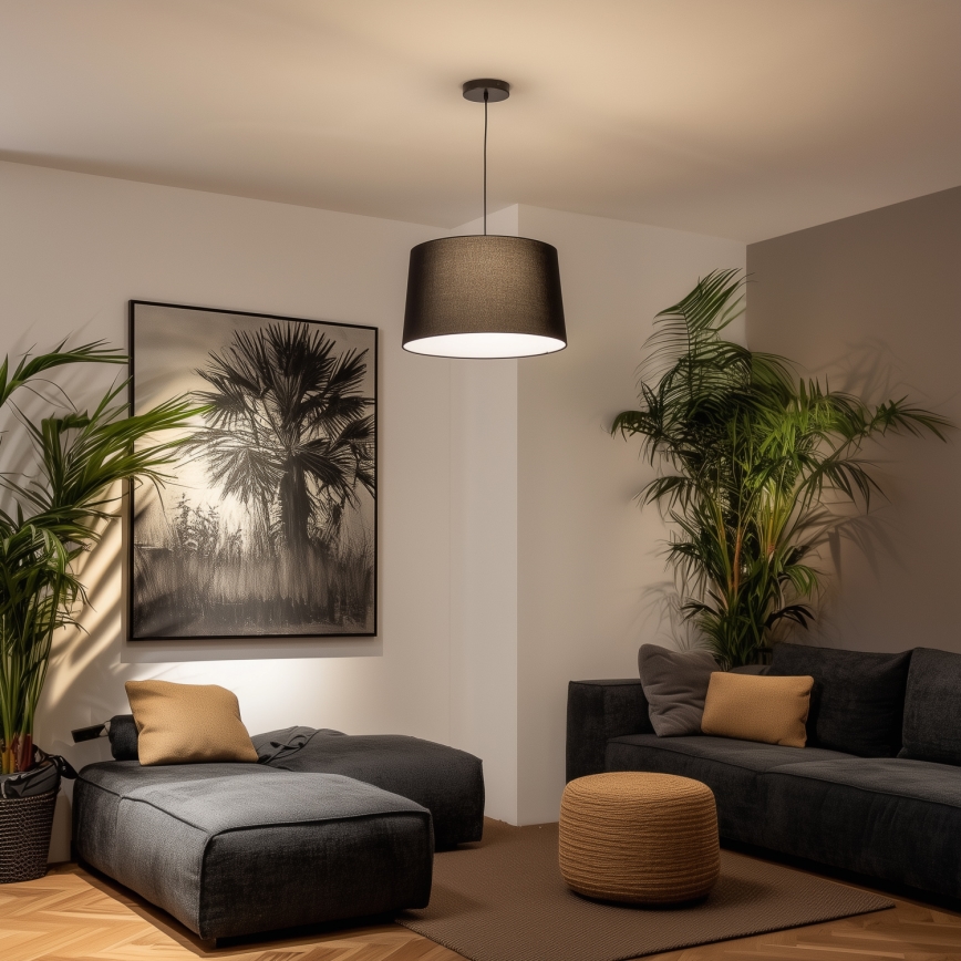 Πανευέλικτο αμπαζούρ KERIA, διάμετρος 45 cm, μαύρο