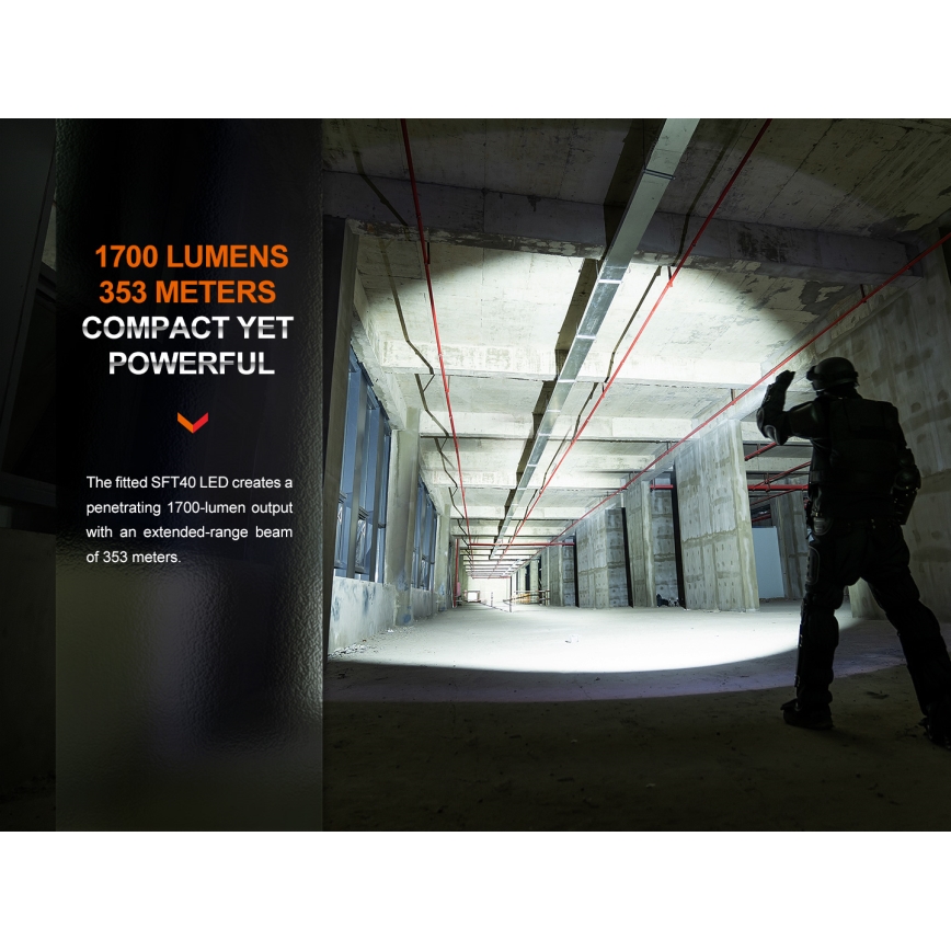 PD35R - LED Επαναφορτιζόμενος φακός  LED/USB IP68 1700 lm 100 h