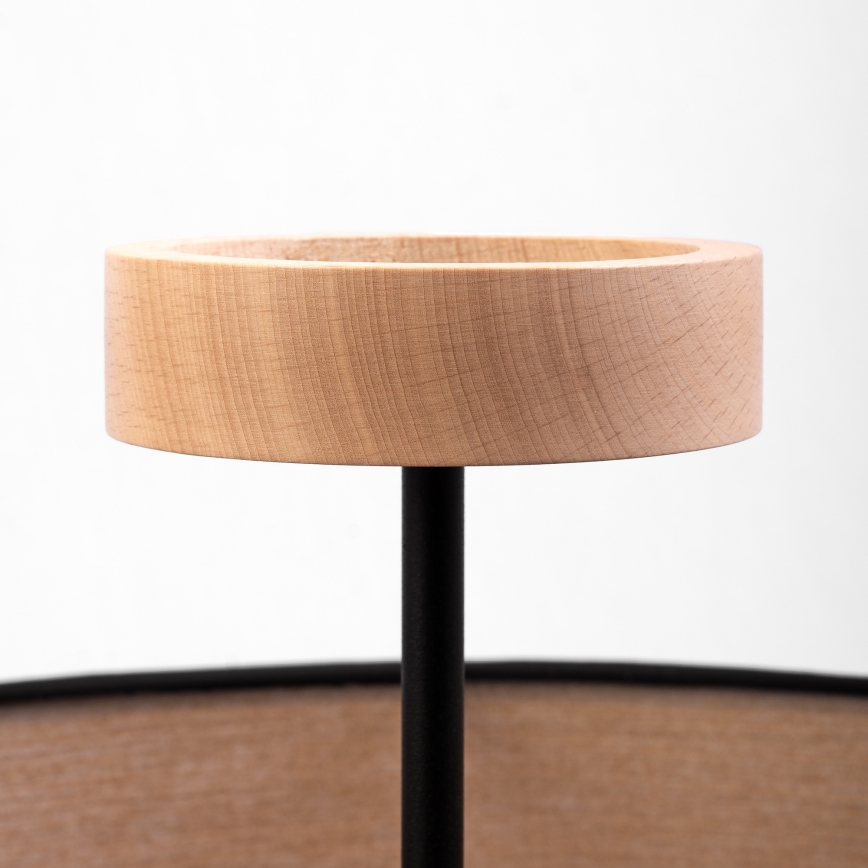 Πλαφονιέρα ALBA 3xE27/15W/230V Ø 40 cm μαύρο/καφέ