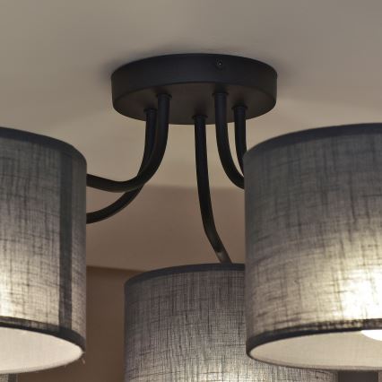 Πλαφονιέρα ALBA 5xE27/15W/230V γκρι