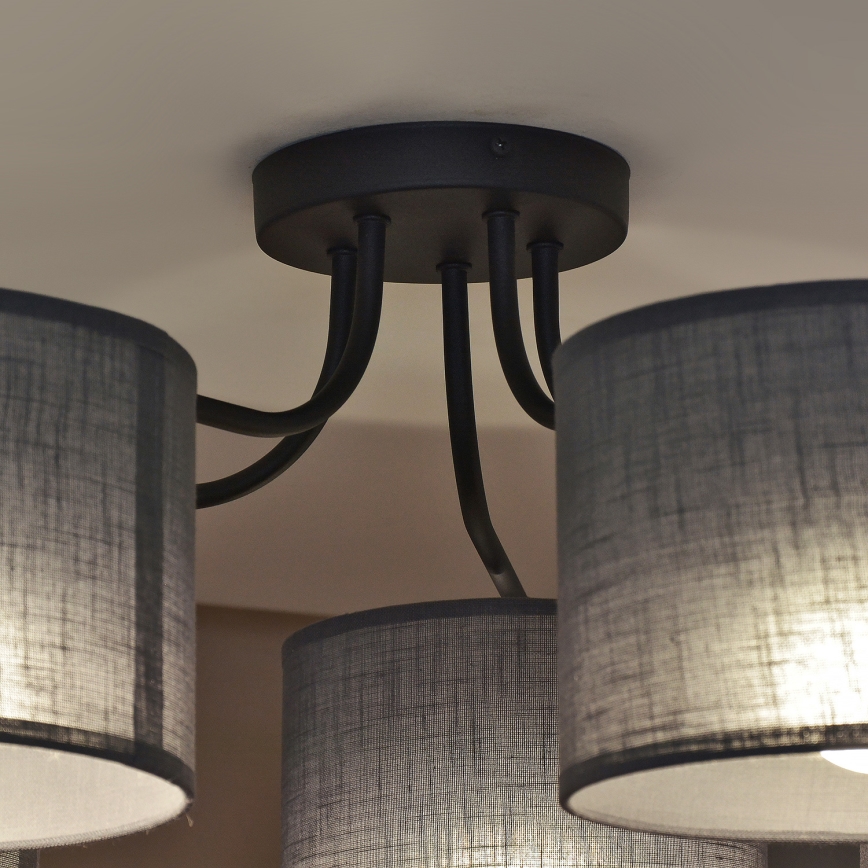 Πλαφονιέρα ALBA 5xE27/15W/230V γκρι