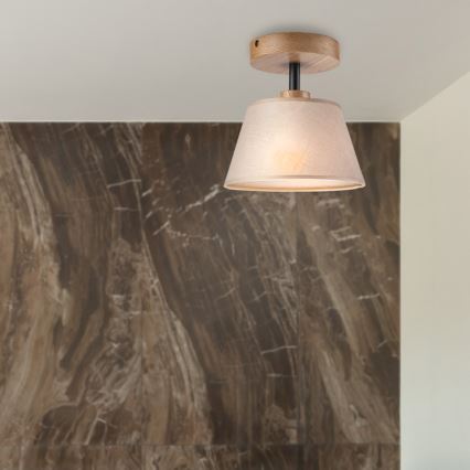 Επιτοίχιο φωτιστικό ANTONIO 1xE14/60W/230V μπεζ/δρυς