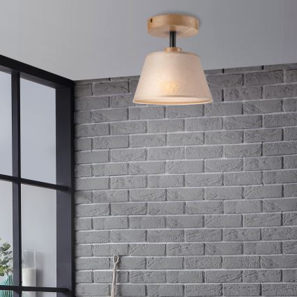 Επιτοίχιο φωτιστικό ANTONIO 1xE14/60W/230V μπεζ/δρυς