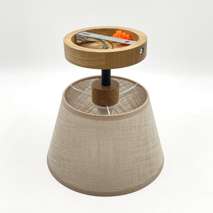 Επιτοίχιο φωτιστικό ANTONIO 1xE14/60W/230V μπεζ/δρυς