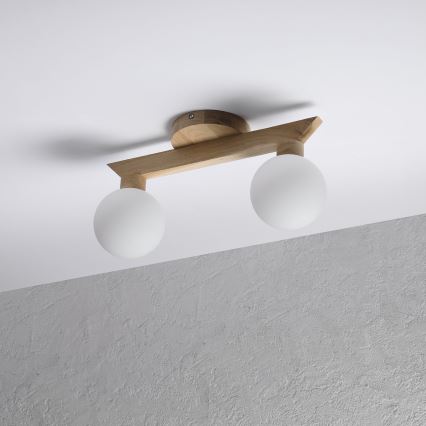 Πλαφονιέρα ANTONIO 2xG9/5W/230V δρυς/λευκό