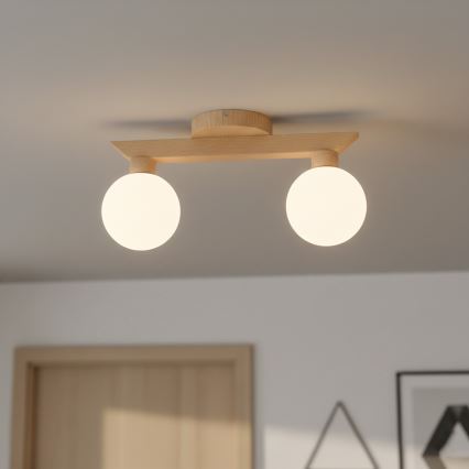 Πλαφονιέρα ANTONIO 2xG9/5W/230V δρυς/λευκό