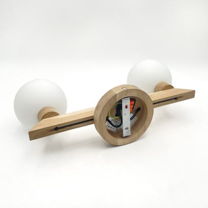 Πλαφονιέρα ANTONIO 2xG9/5W/230V δρυς/λευκό