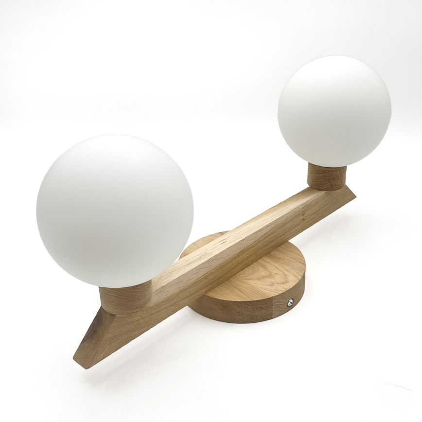 Πλαφονιέρα ANTONIO 2xG9/5W/230V δρυς/λευκό