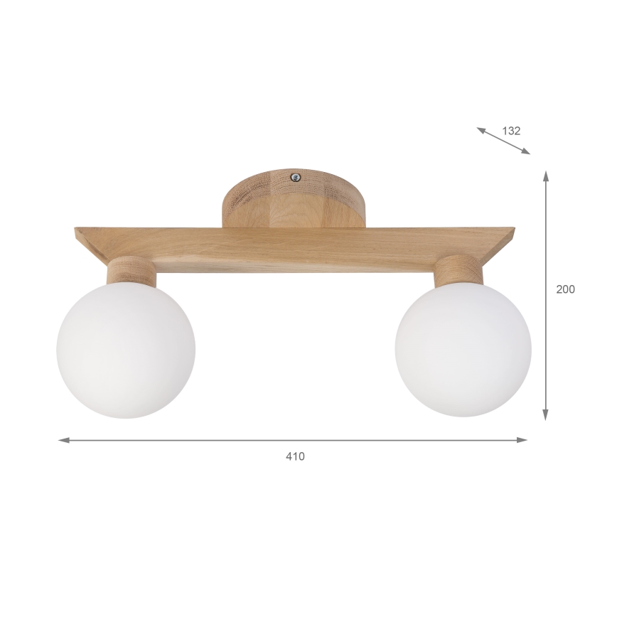 Πλαφονιέρα ANTONIO 2xG9/5W/230V δρυς/λευκό