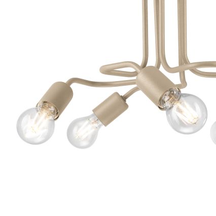 Πλαφονιέρα CHARLIE 5xE27/15W/230V μπεζ