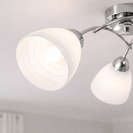Πλαφονιέρα CLARA 3xE27/15W/230V σε γυαλιστερό χρώμιο