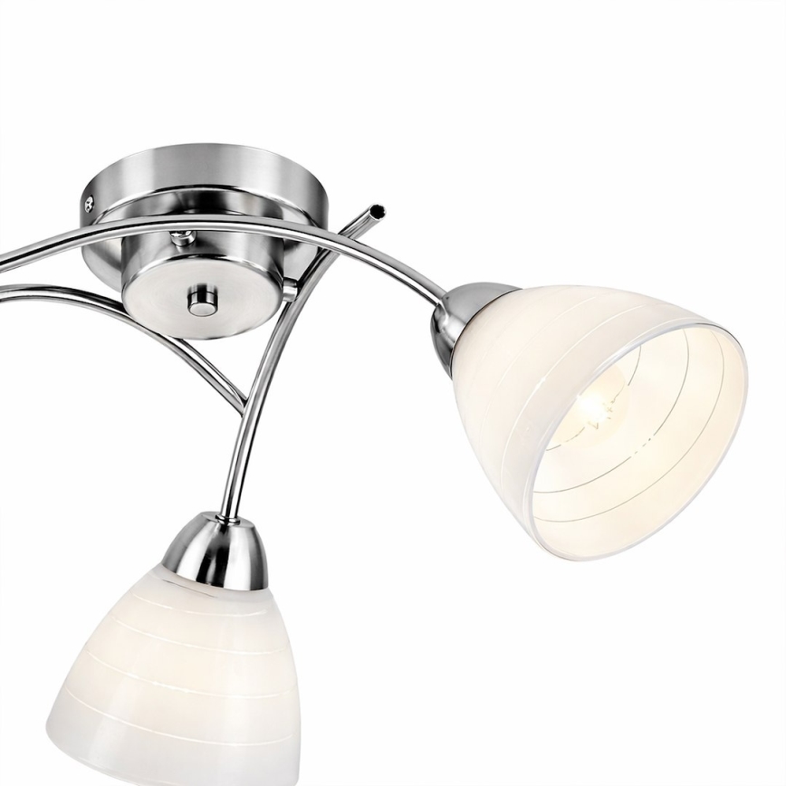Πλαφονιέρα CLARA 3xE27/15W/230V σε γυαλιστερό χρώμιο