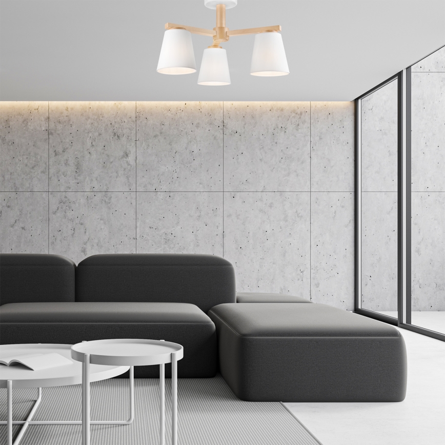 Επιτοίχιο φωτιστικό ELLIE 3xE27/60W/230V οξιά