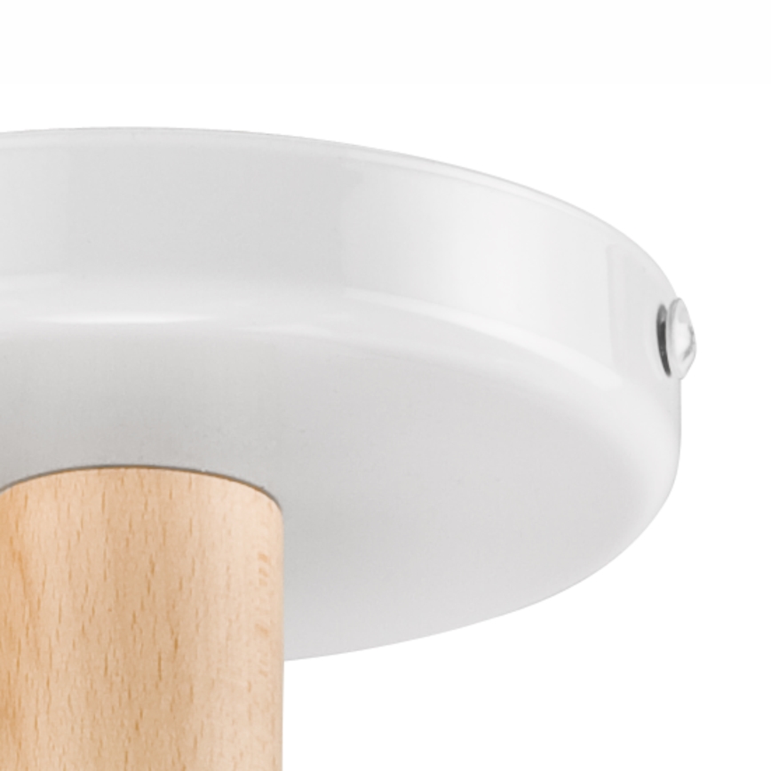 Πλαφονιέρα ELLIE 5xE27/60W/230V λευκό/οξιά