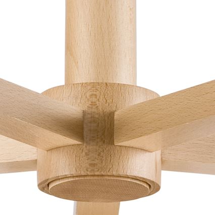 Πλαφονιέρα ELLIE 5xE27/60W/230V γκρι/οξιά