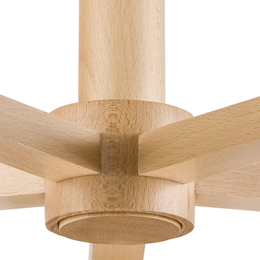 Πλαφονιέρα ELLIE 5xE27/60W/230V γκρι/οξιά