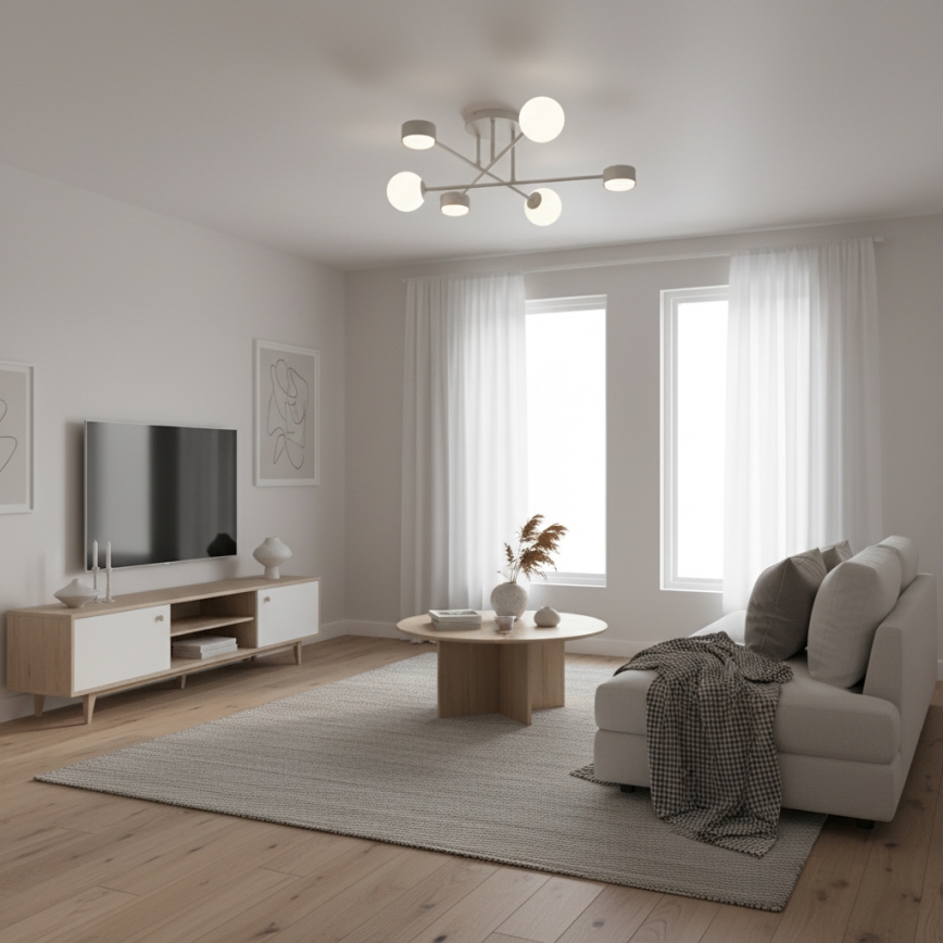 Πλαφονιέρα HOLON 3xG9/8W/230V + 3xGX53/12W γκρι