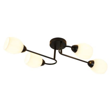 Πλαφονιέρα KING 4xE27/15W/230V μαύρη