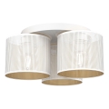 Πλαφονιέρα LOFT SHADE 3xE27/60W/230V λευκό/χρυσό
