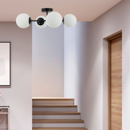 Πλαφονιέρα MADDIE 4xE14/5W/230V μαύρη