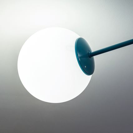 Πλαφονιέρα MOON 2xE27/15W/230V τουρκουάζ