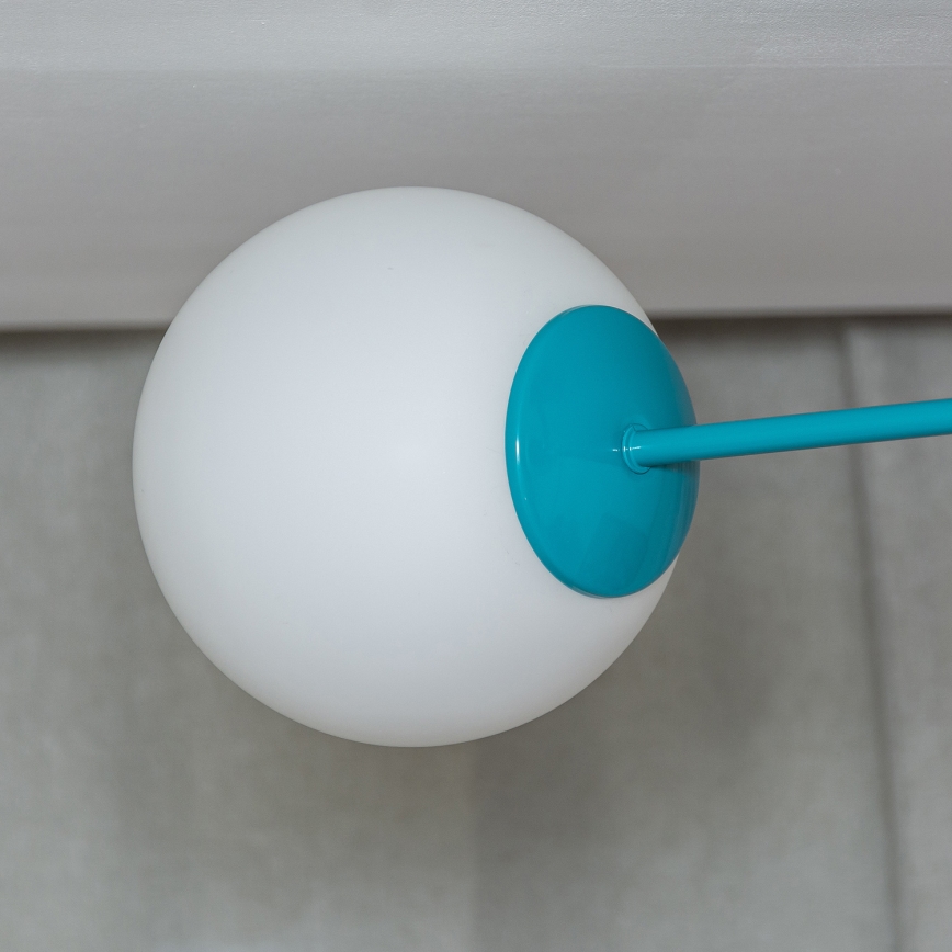 Πλαφονιέρα MOON 2xE27/15W/230V τουρκουάζ