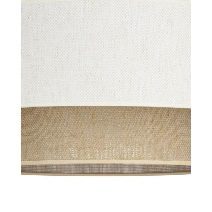 Πλαφονιέρα NATIA 1xE27/60W/230V λευκή/καφέ