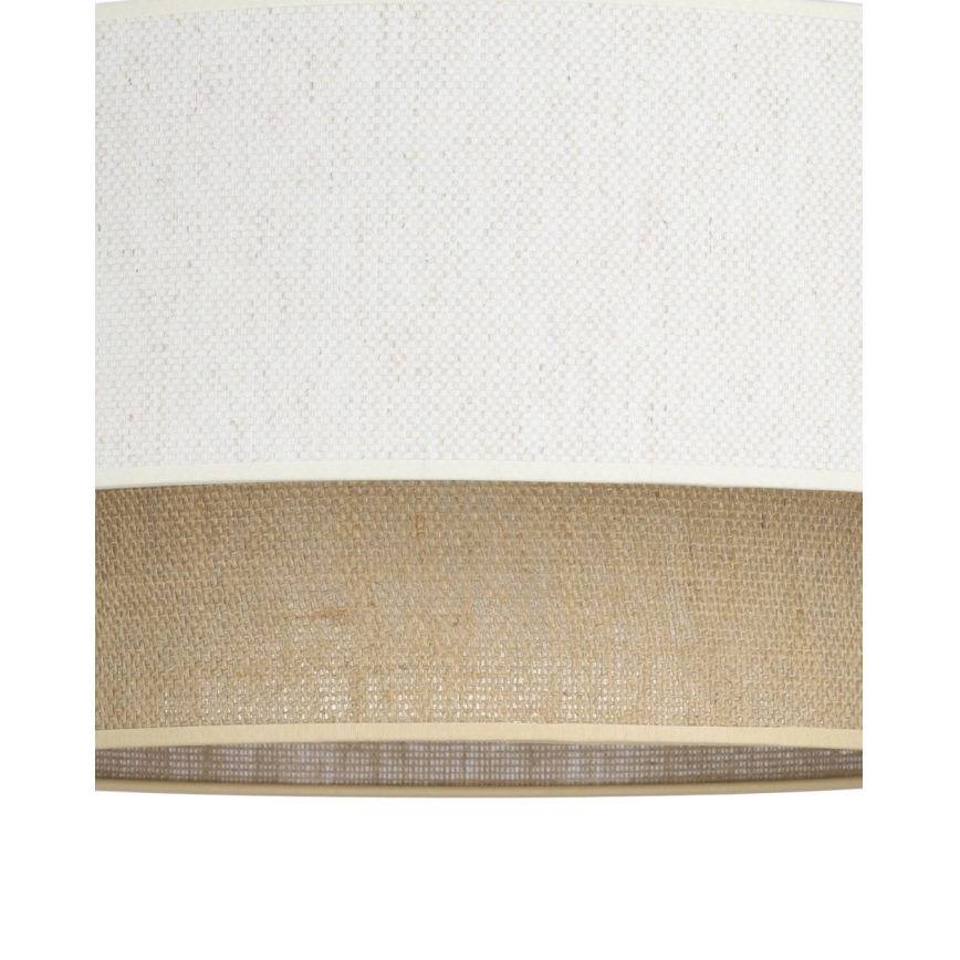 Πλαφονιέρα NATIA 1xE27/60W/230V λευκή/καφέ