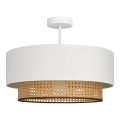 Πλαφονιέρα NATIA 1xE27/60W/230V λευκό/καφέ