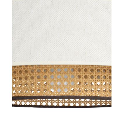 Πλαφονιέρα NATIA 1xE27/60W/230V λευκό/καφέ