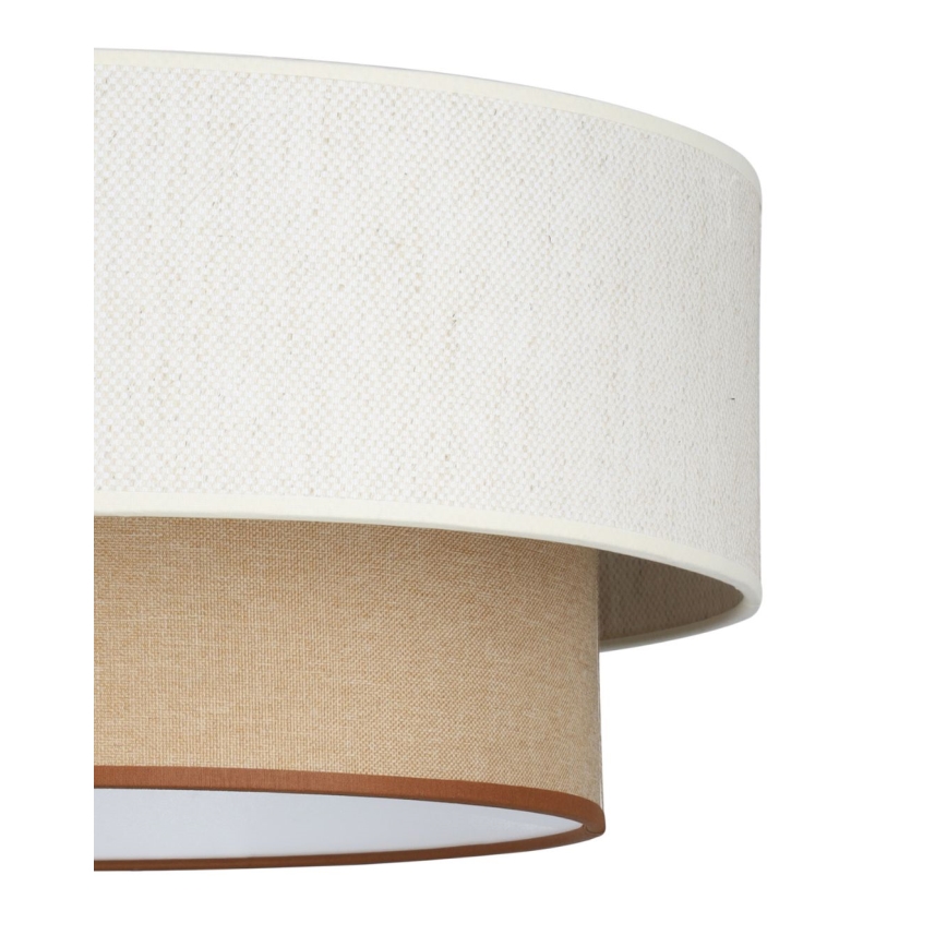 Πλαφονιέρα NATIA 1xE27/60W/230V Ø 45 cm λευκό/καφέ