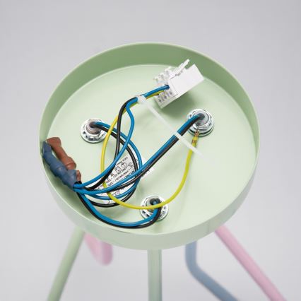 Πλαφονιέρα OXFORD 3xE27/15W/230V πράσινο/ροζ/μπλε