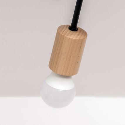 Πλαφονιέρα OXFORD 5xE27/15W/230V πεύκο/μαύρο