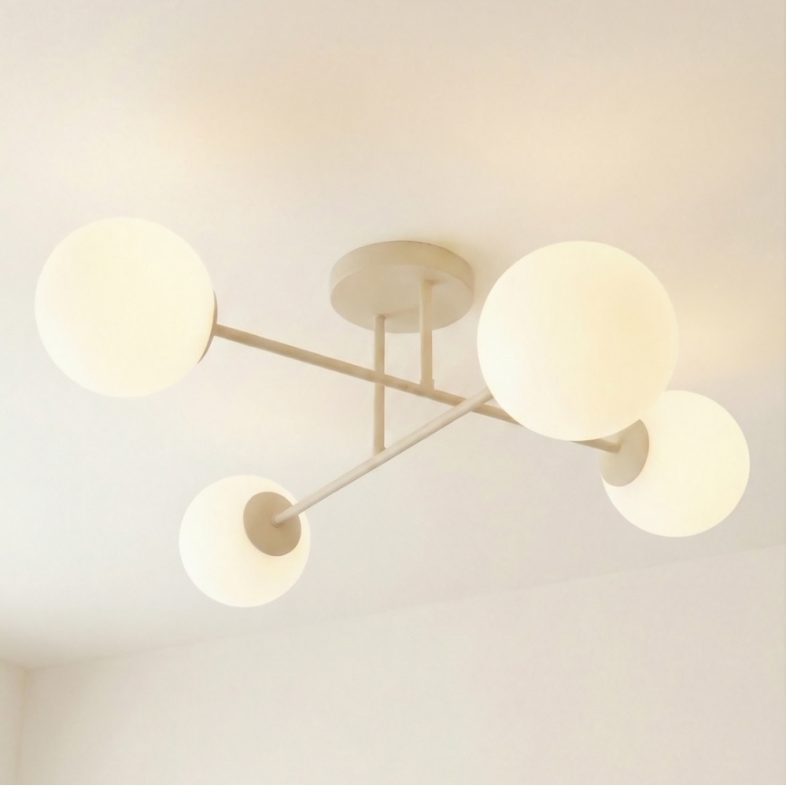 Πλαφονιέρα ROMA 4xE14/10W/230V μπεζ