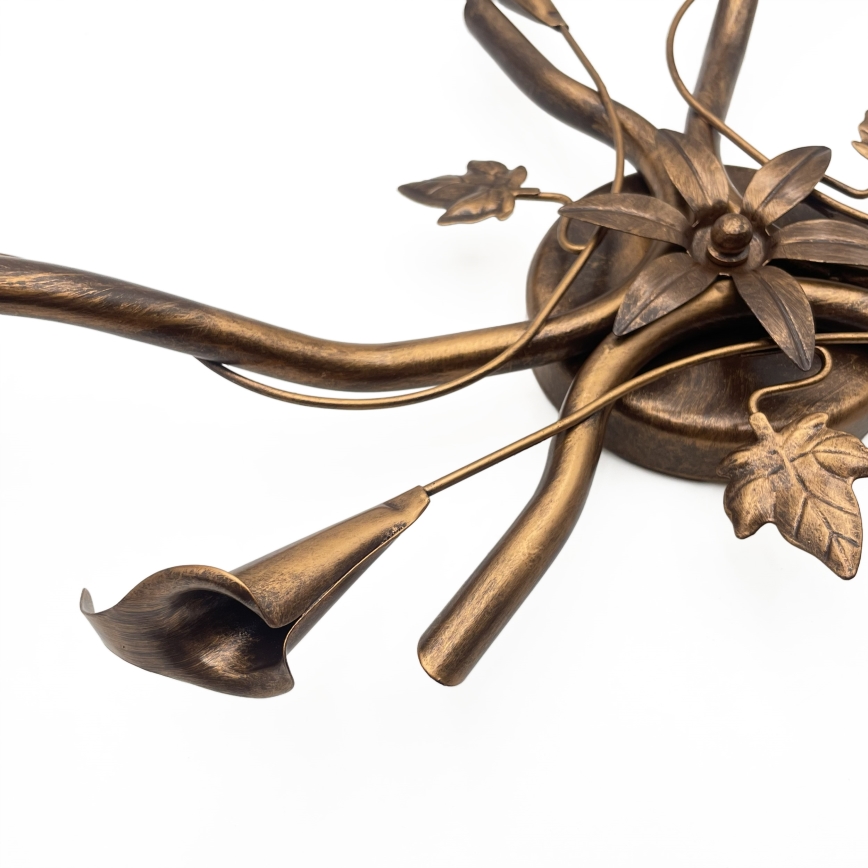 Πλαφονιέρα ROZETA 3xE14/40W/230V, μπρονζέ