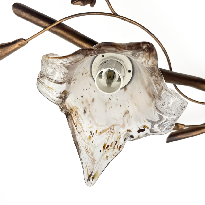 Πλαφονιέρα ROZETA 3xE14/40W/230V, μπρονζέ