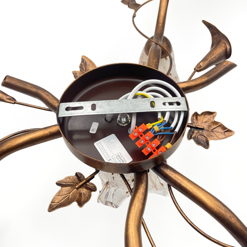 Πλαφονιέρα ROZETA 4xE14/40W/230V μπρονζέ