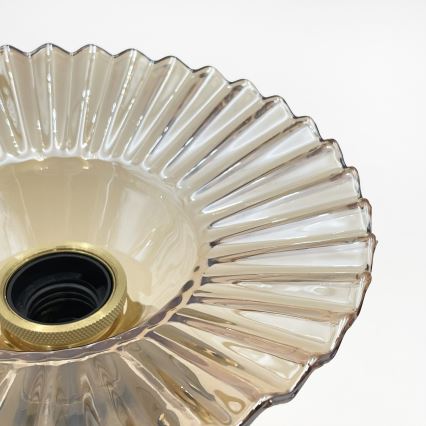 Πλαφονιέρα TRISH 1xE27/15W/230V χρυσό/καπνιστό μπεζ