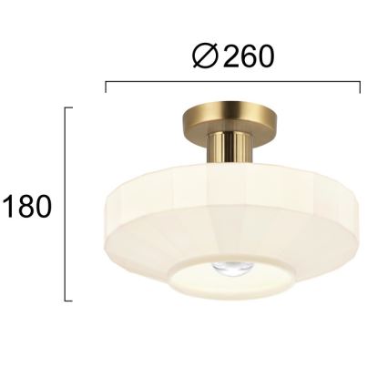Πλαφονιέρα VIVIAN 1xE27/40W/230V χρυσή
