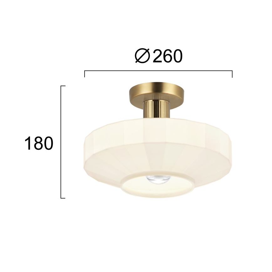 Πλαφονιέρα VIVIAN 1xE27/40W/230V χρυσή