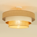 Πλαφονιέρα WENTA 1xE27/60W/230V, Ø 50 cm, γιούτα/μπεζ